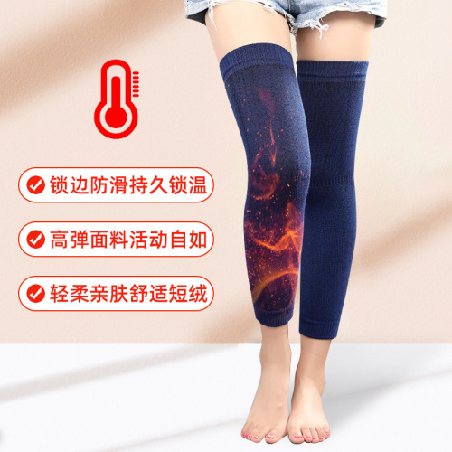 Thermal Knit Warm Knee Protectors with Elasticized Fleece for Cold Leg Pain Joint Knee Protectors Wholesale Outdoor Cycling Knee Protectors Wholesale
