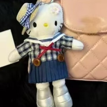 可爱长腿猫挂件kitty包包挂件毛绒玩偶公仔书包kt挂饰女生可爱饰|undefined