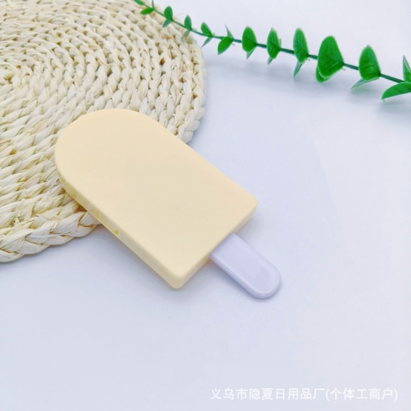 冰淇淋镜梳一体二合一手扶持镜少女心可爱卡通梳子印Logo补妆小镜|undefined