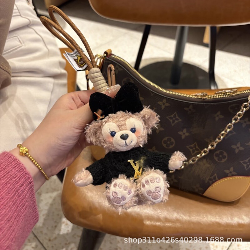 Shirley Rose Bag Pendant Duffy Bear Plush Doll Keychain Girl Doll Ornament Cute Birthday Gift Shirley Rose Bag Pendant Duffy Bear Plush Doll Keychain Girl Doll Ornament Cute Birthday Gift