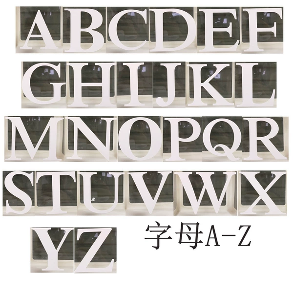 White set of 26 letters