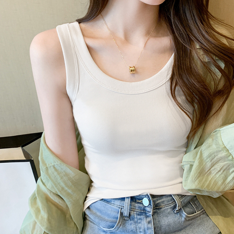 White Camisole Women's Inner Wear 2024 New Summer Outer Wear Sleeveless Base Shirt Style Variety
