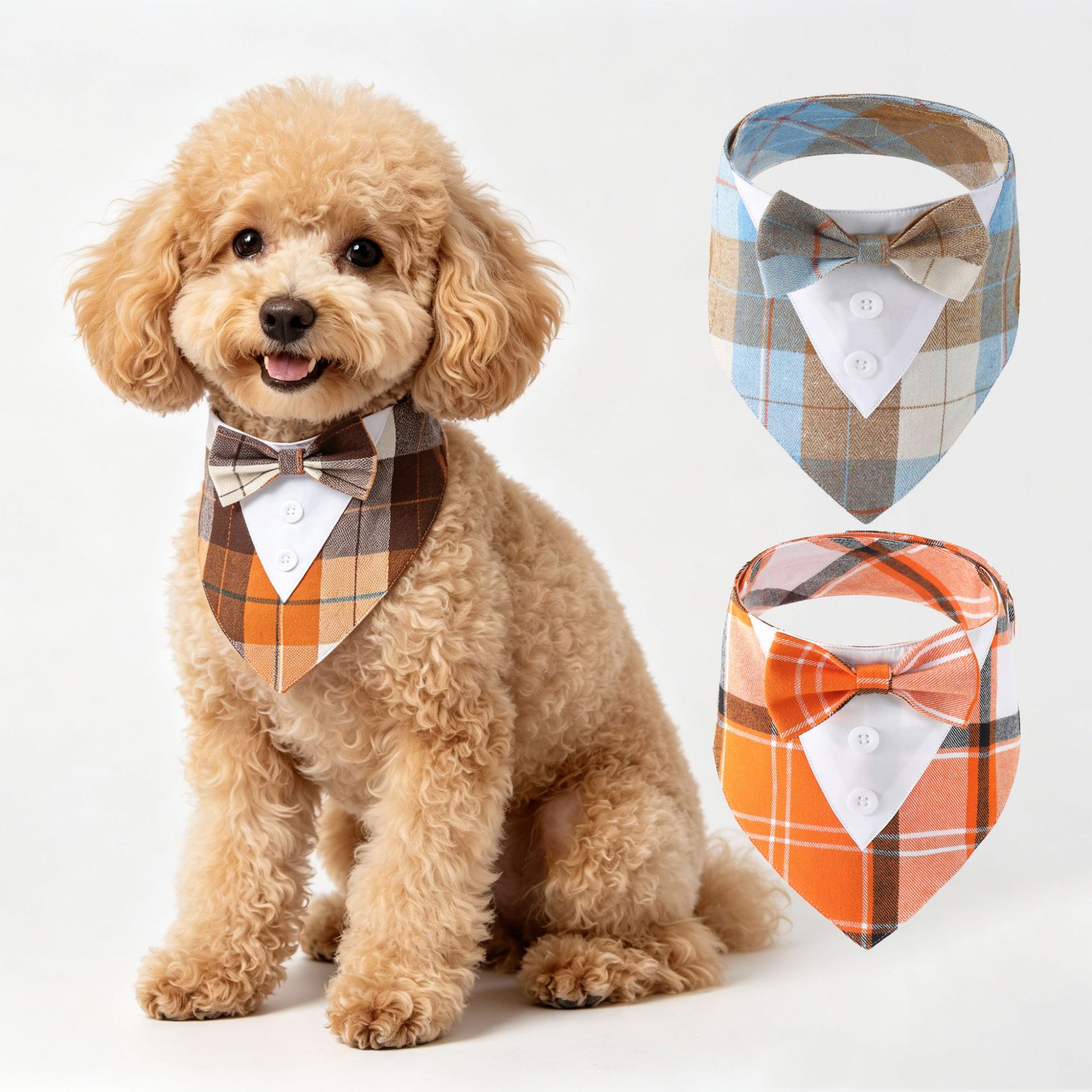TANPOPO transfronterizo para el Día de Acción de Gracias corbata de mascotas velcro toalla toalla toalla de saliva para perros