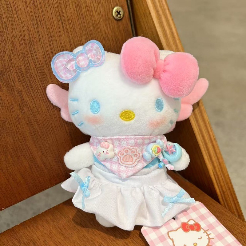 网红爆款正版HelloKitty钥匙扣diy戴珍珠耳环的少女套装kt包挂件|undefined