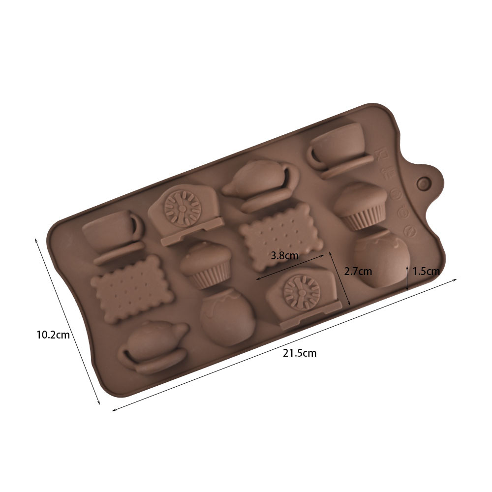 Molde de Silicona para Chocolate DIY, Multiuso con Formas de Dibujos Animados para Repostería