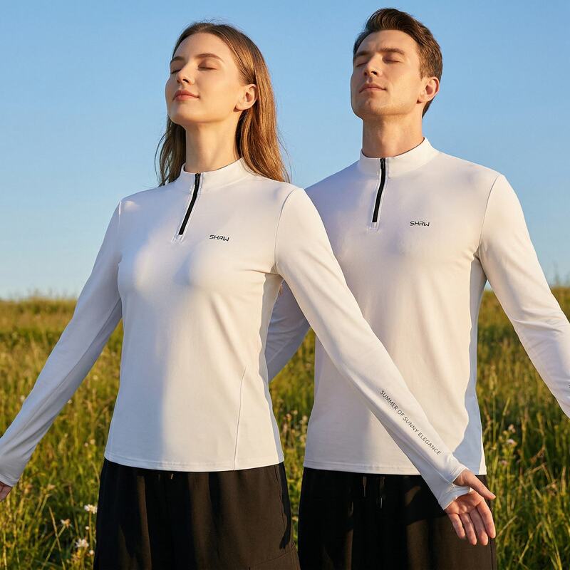 Spring Sports Cool Quick-Dry Clothing, Sun-Protective Long-Sleeve Simple Versatile T-Shirt, Unisex Zip-Up Cover-Up Versatile Top Spring Sports Cool Quick-Dry Clothing, Sun-Protective Long-Sleeve Simple Versatile T-Shirt, Unisex Zip-Up Cover-Up Versatile Top