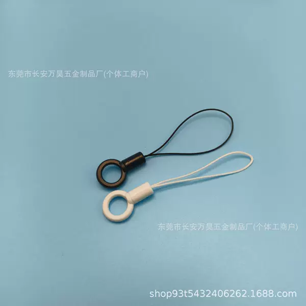 black earphone lanyard circle small rope head diy mobile phone lanyard mobile phone case jewelry chain accessories string head buckle