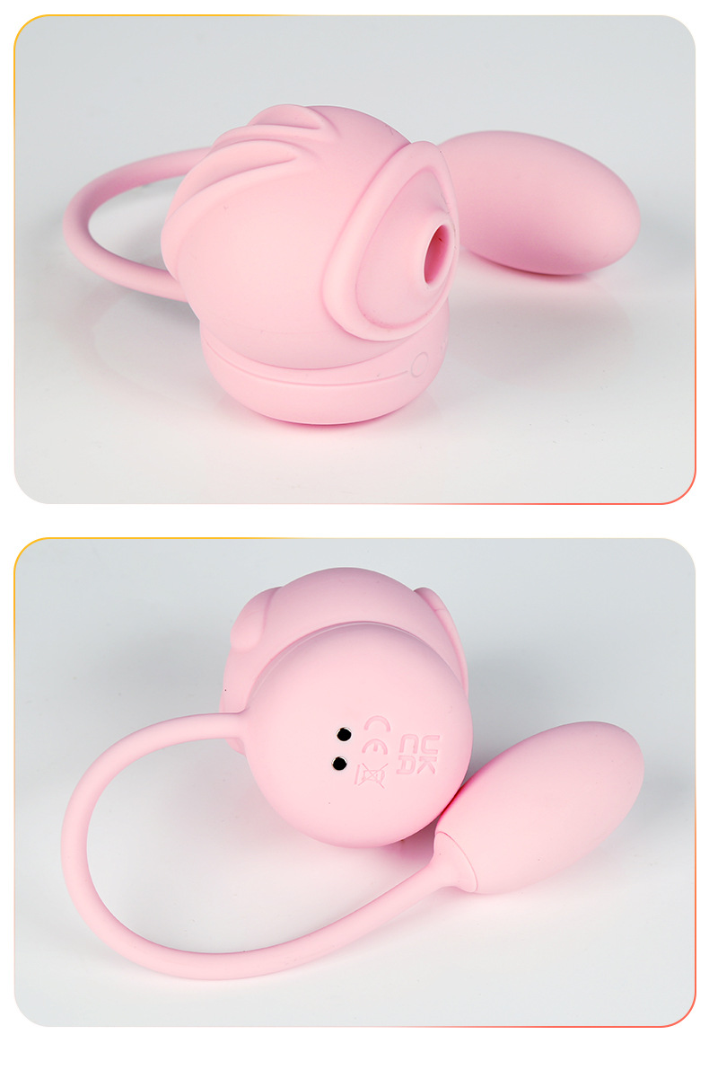 Mimi Rabbit Sucking Vibrating Egg – Silicone Wearable Teasing Device in Pink — detail image 27