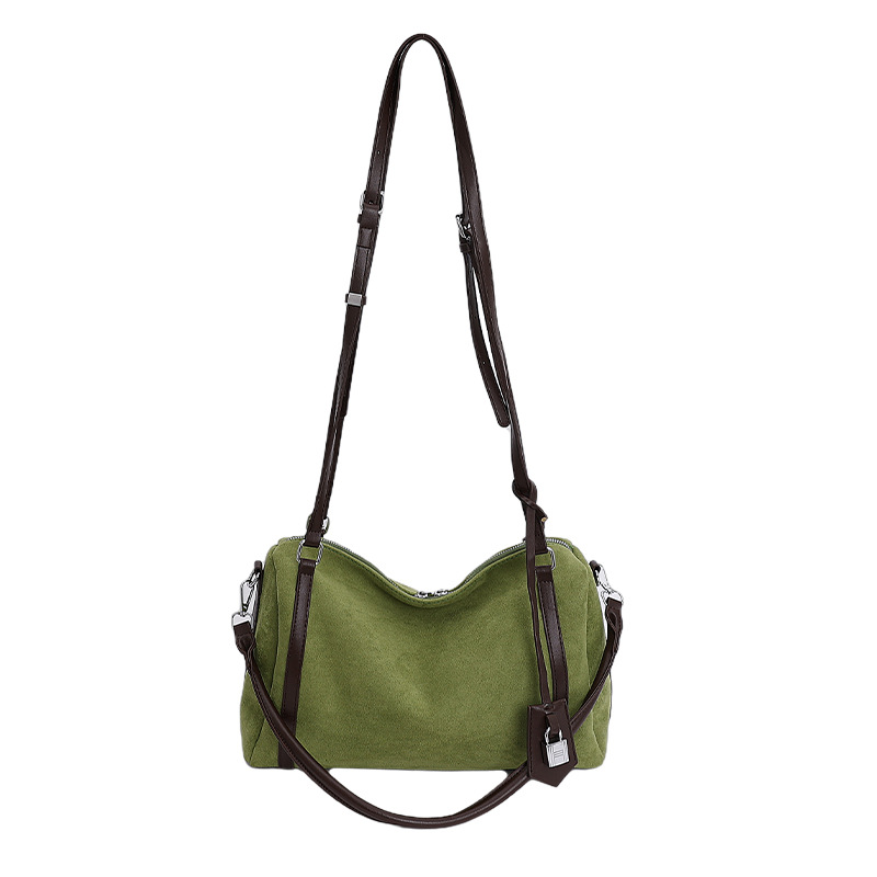 Bolsa de almohada portátil retro esmerilada de gran capacidad para mujeres 2025 nuevo invierno versátil bolso de hombro bolso de viaje