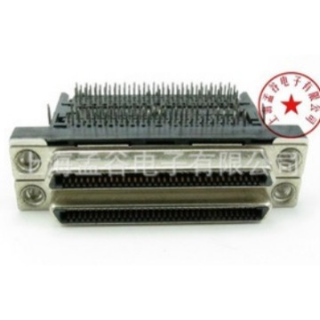 孟莱司特SCSI接插件 VHDCI68母座 双层V68插板 V68焊板90度 小68