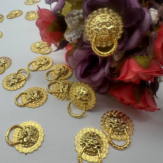 Lion Head Antique Handles Vault Silver Stall Door Nail Accessories Chinese Spring Lion Head Handles Small Pull Ring
