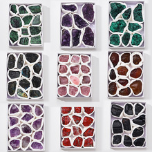 天然水晶原石矿标收藏礼盒 奇石水晶原石教学标本 能量石跨境批发