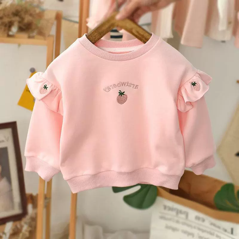 Tide, children's fashionable autumn sweatshirt, 2023 collection, with embroidery, western style, Korean style