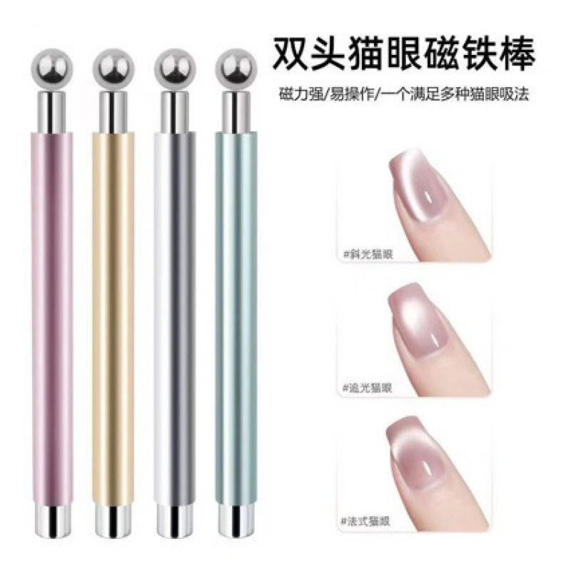 Nail Art Tools Cat Eye Nail Polish Gel Strong Magnetic Stick Large Magnetic Pen Double-Headed Thickened Multifunctional Magnet Nail Art Tools Cat Eye Nail Polish Gel Strong Magnetic Stick Large Magnetic Pen Double-Headed Thickened Multifunctional Magnet
