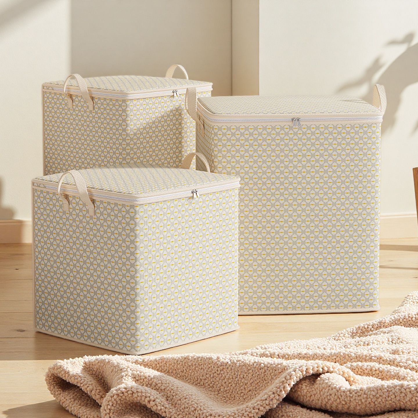 Corrugated Giant Storage Bag For Moving And Organizing, Household Bedroom Clothing Organizer, Factory Wholesale_voghion.com