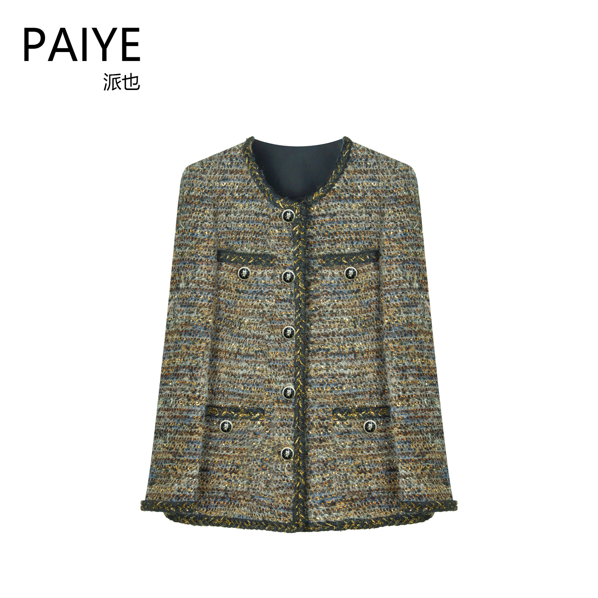 Tweed Style Jacket Autumn and Winter High-End Accessible Luxury Casual 2024 New French Exquisite Tweed Top A78029