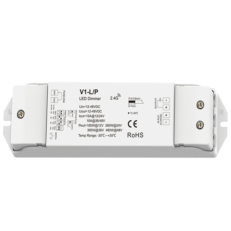 Push RF2.4GHz PWM Frequency Selectable 15A12/24V 10A36/48V V1-L/P Controller
