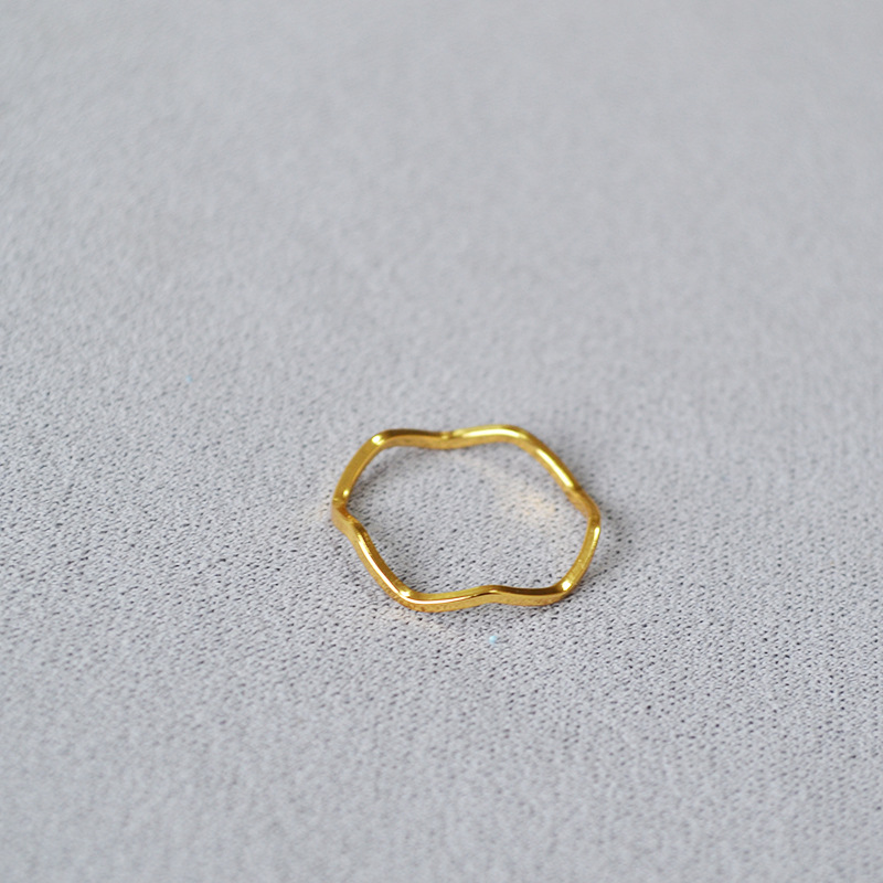 3g Weight Rings Classification 1 Piece Quantity Holiday, Daily Occasion Brass Material Solid Color Pattern Women's Gender Plating Design Simple Style, Classic Style Style Brass Plating Solid Color Rings 10