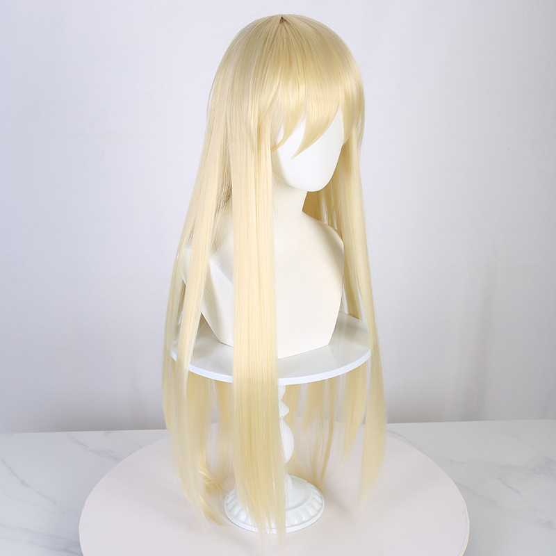 Cardamomo Barbie Cosplay peluca real película Barbie luz dorada recta cos peluca