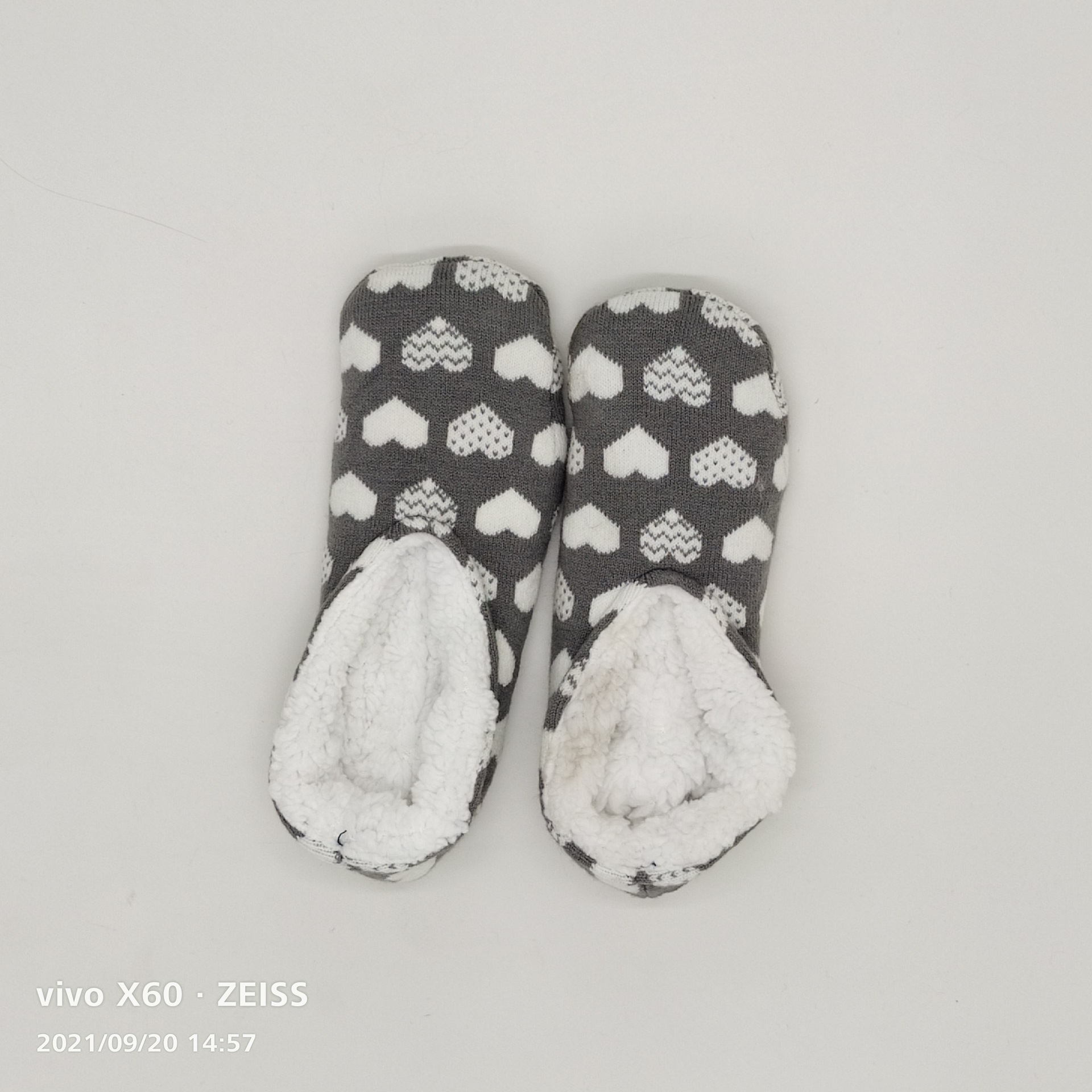 남자의 회색 사랑 보트 양말