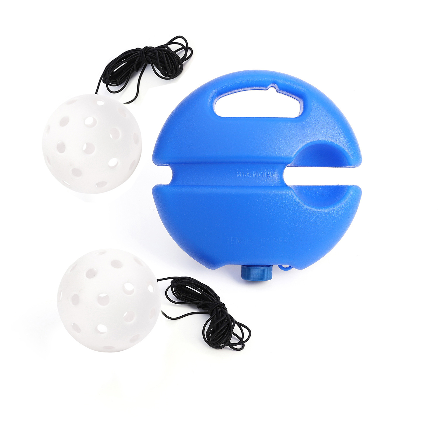 Entrenador de bolas de pico único 40 hoyos PE Bola de agujero elástico alto principiante práctica Pickleball base de inyección de agua