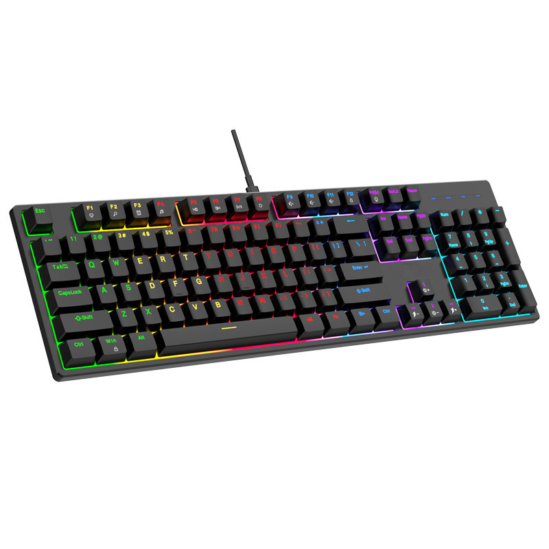 Typec インターフェースプラグイングリーン軸 104 キーメカニカルキーボード e スポーツゲーム RGB カラーライトゲームメカニカルキーボード|undefined