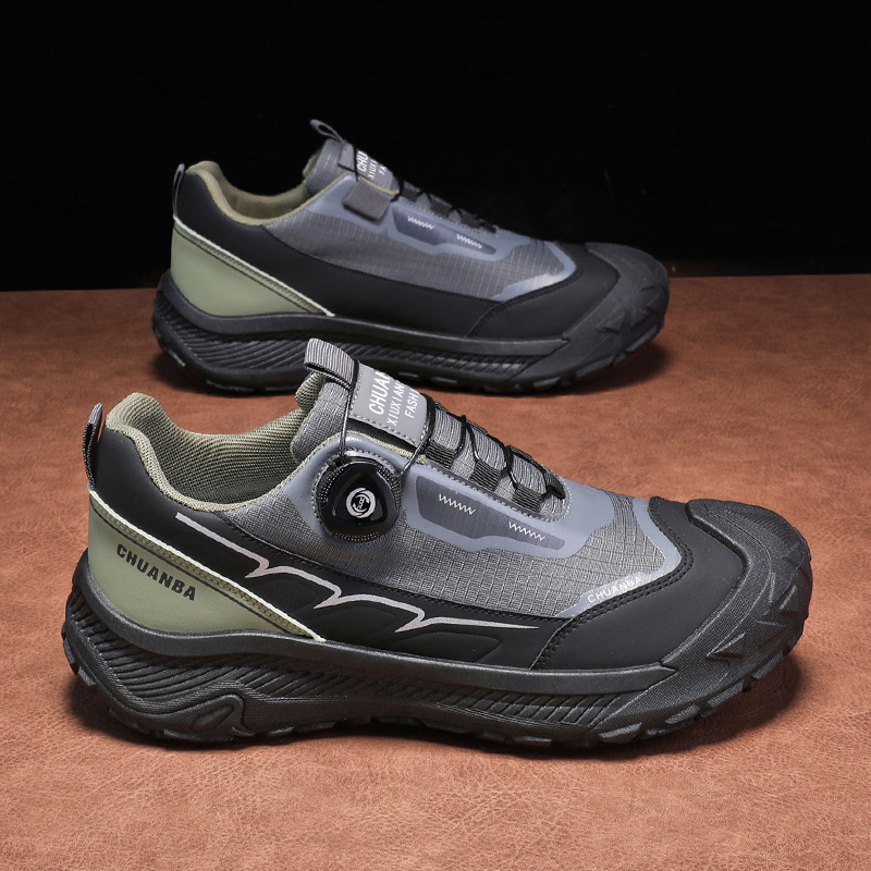 Cross-Border Extra-Large Size Outdoor Hiking Shoes for Men, Off-Road Non-Slip Sports Running Shoes, Thick-Soled Wear-Resistant and Waterproof Men's Shoes