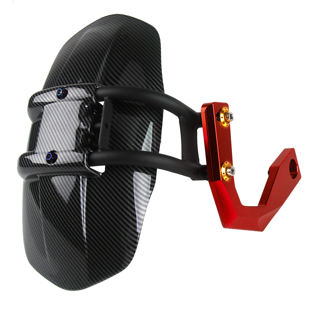 Aplicable Guangyang AK550 motocicleta Fender CNC aleación de aluminio fibra de carbono Impresión de transferencia de agua de plástico guardabarros de la rueda trasera
