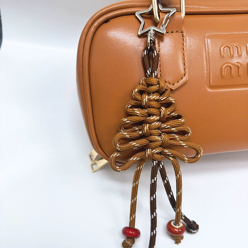 Knitted handmade bag, pendant, Christmas handle, mobile phone, keychain, for import, Birthday gift