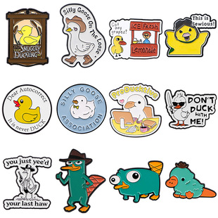 Cartoon Animal Duck Brooch Badge Clothing Backpack Creative Jewelry Accessories Pin Alloy Badge Spot Wholesale