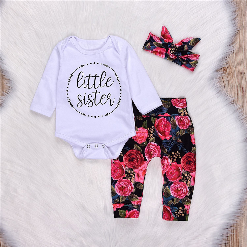 Three-piece Cotton Long-sleeved Romper Suit New Autumn Leisure Children’s Clothing display picture 1