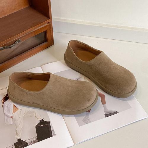 2025 Spring Outerwear Bouncy Fashion Ugly Cute Bkeen Shoes Versatile Thick Sole Capsule Flat Shoes Women