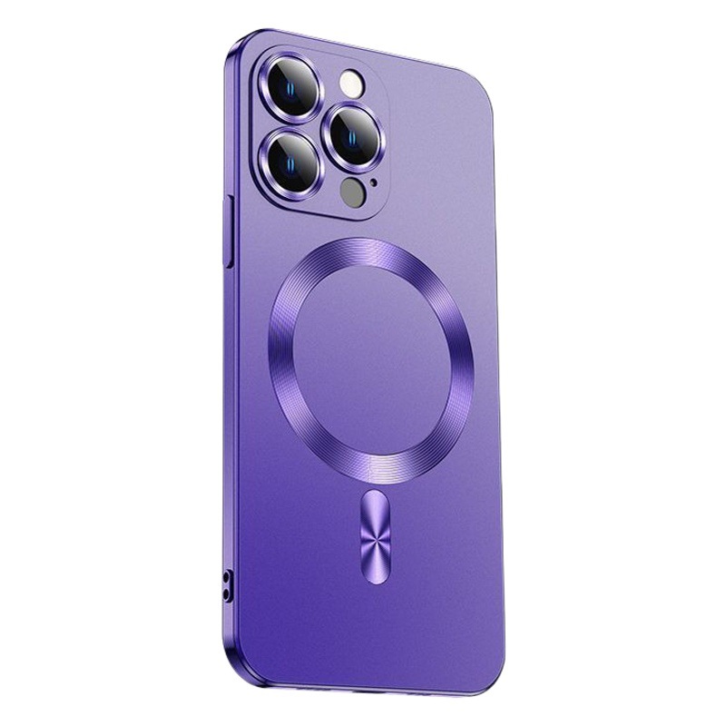 Funda magnética Magsafe para iPhone 16 con película protectora de lente integrada, funda suave mate de cobertura total para Apple 17 Pro