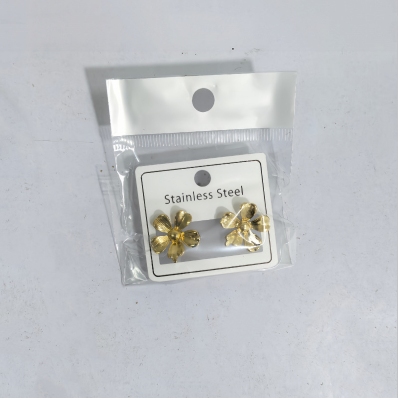 Aretes Geométricos de Corazón de Acero Inoxidable 304 Galvanizado para Mujer