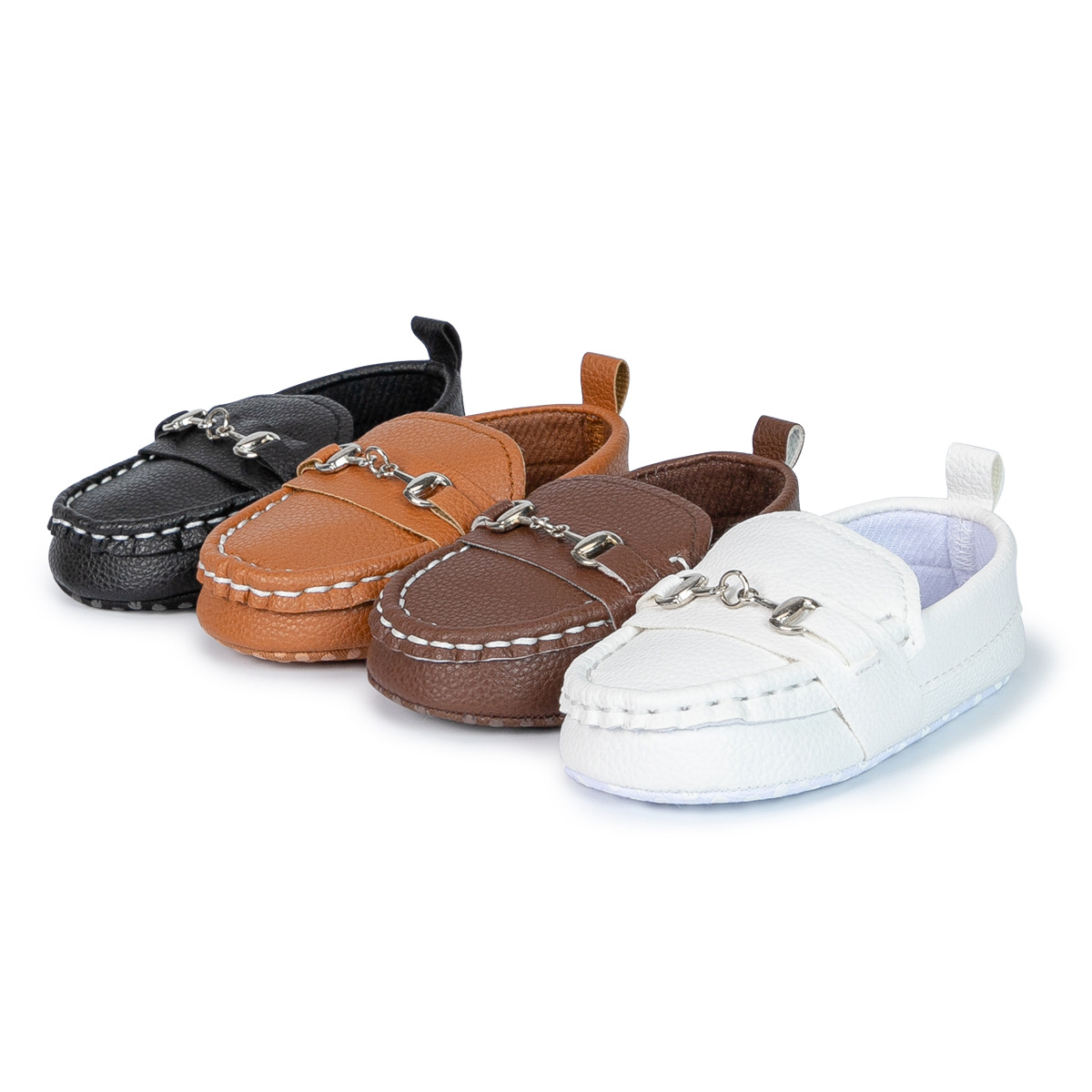 Primavera y otoño nuevos zapatos de bebé 0-1 años estilo británico suave Fondo bebé Niño Zapatos guisantes zapatos de cuero zapatos de bebé