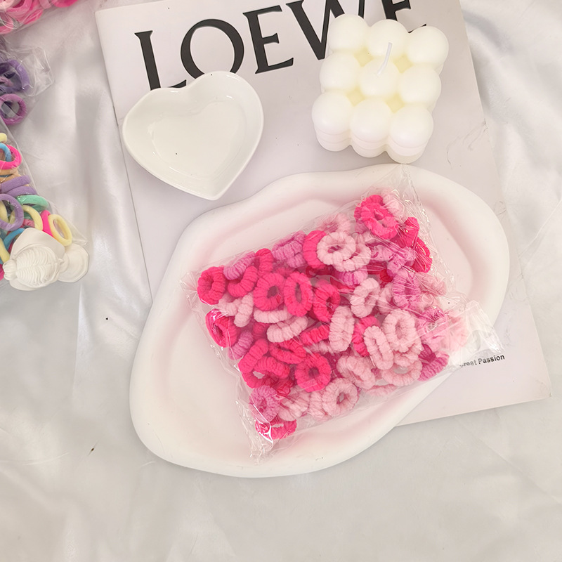 Solo al por mayor cuerda de pelo negro banda de pelo femenino estilo coreano alta elasticidad no duele el pelo banda de goma corbata alta Cola de Caballo accesorios para el cabello del bebé