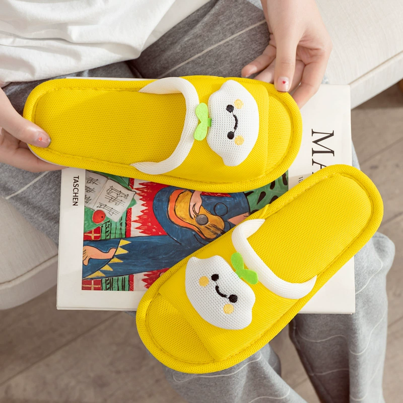 Тапочки женские на весну и осень льняные домашние хлопчатобумажные и льняные домашние четыре сезона тканевая Швабра для пола мужские летние Нескользящие