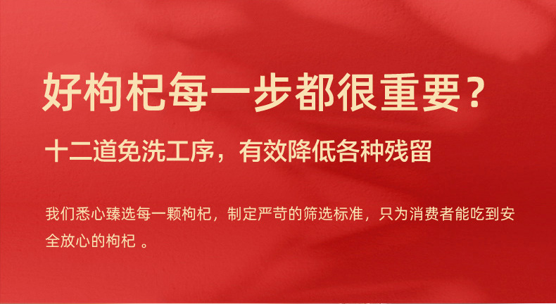 Ning'anbao Premium Ready-to-Eat Goji Berries 300g Ningxia Wolfberry Independent Sachets key features