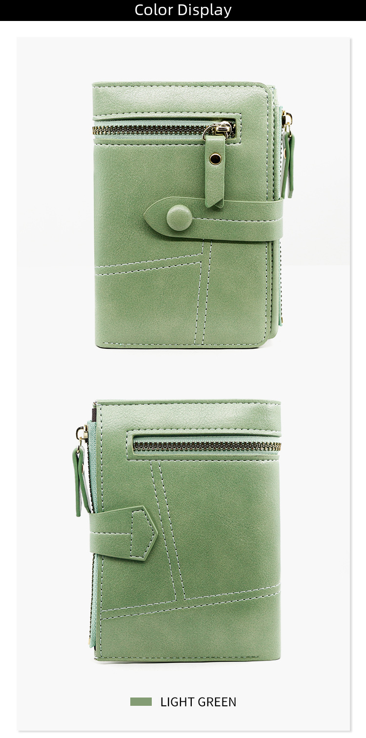 Portefeuille court pour femme de style japonais, petit portefeuille parfumé en cuir PU, porte-monnaie à fermeture éclair, 20 % de réduction sur le prix de gros_voghion.com