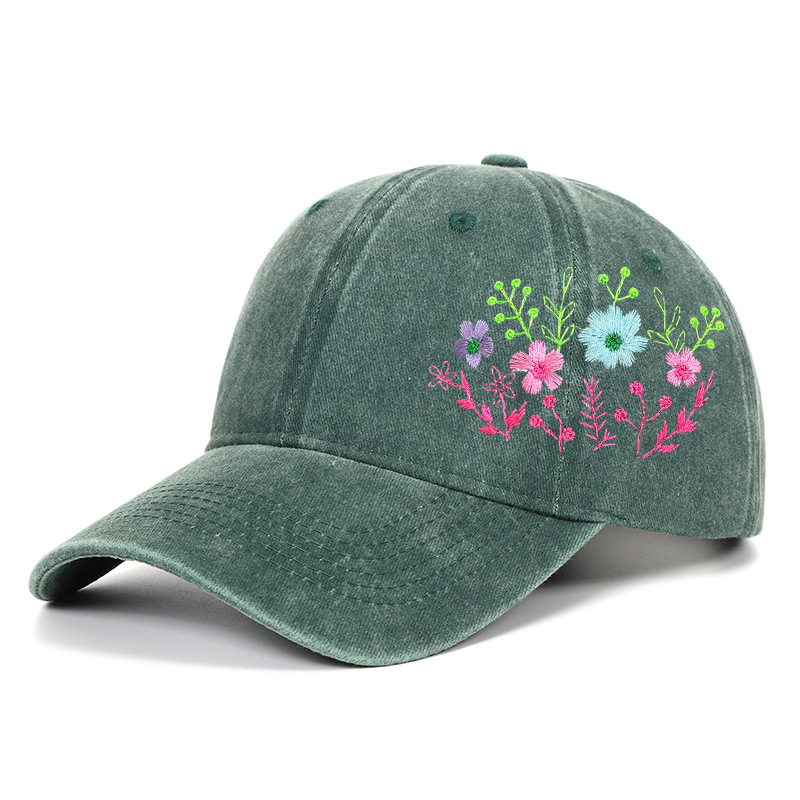 Sombreros de mujer bordado diy hacer bordado creativo casual blando sombrero de boca de pato sombrero protector al aire libre sombrero de sombrero