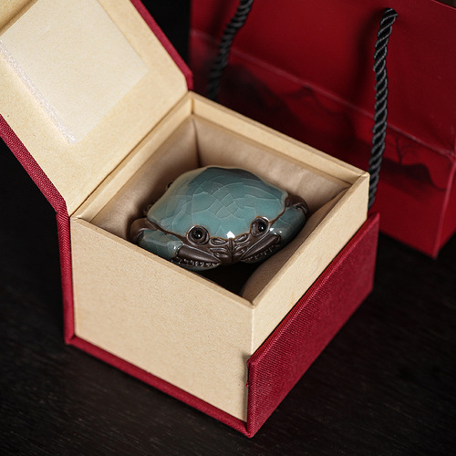 Ge Kiln Tea Pet Small Crab Ornaments Can Raise Creative Personality Hairy Crab Tea Play Tea Table Kung Fu Tea Set Tea Ceremony Accessories