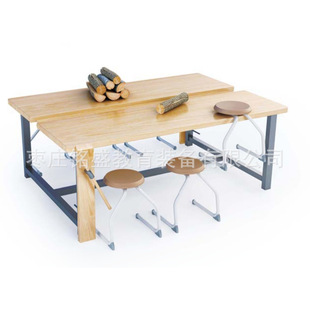 Senior high school solid wood labor skill practice table combination oak teacher demonstration table student laboratory innovation small subject student table