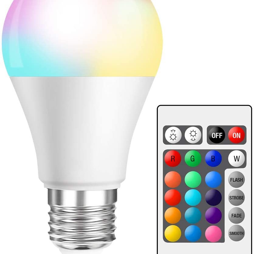 Wifi bombilla inteligente Alexa control de voz RGBCW oscurecimiento color A19 bombilla graffiti vida inteligente
