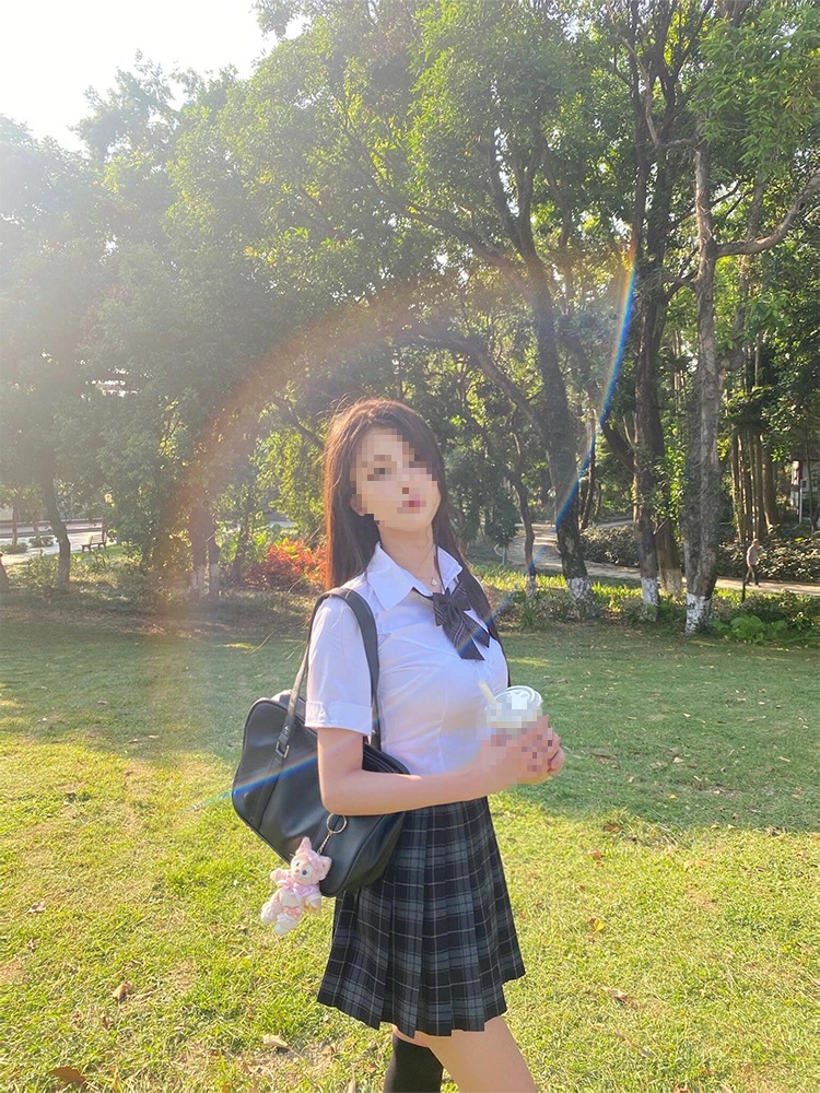 Bộ váy JK đồng phục học sinh Nhật Bản chân váy xếp ly ngắn kèm áo sơ mi trắng và nơ lụa — Shuger váy 39+trắng căng xương cá tay áo dài+nơ lụa đen, Váy dài 39cm+nơ+lụa đen, Shuger váy 43+trắng đàn hồi xương cá ngắn tay áo+nơ lụa đen, Váy Thục Cách 43cm+nơ+tặng tơ đen chi tiết 5
