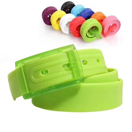 quality plastic silicone universal solid color belt for men and…