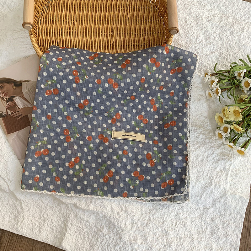 Bufanda de seda, bufanda cuadrada pequeña, protección para el cuello, bufanda pequeña, bolsa de flores de verano, pañuelo en la cabeza, cinturón de recurrencia pastoral, bolsa de cabello atada, bufanda de seda