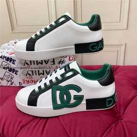 2024潮百搭正确版DG情侣鞋男女板鞋真皮运动休闲小白鞋四季鞋