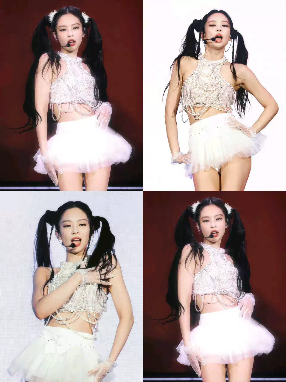 Jin Jini Jennie тот же белый концертный костюм корейской группы Blackpink джазовый танцевальный костюм