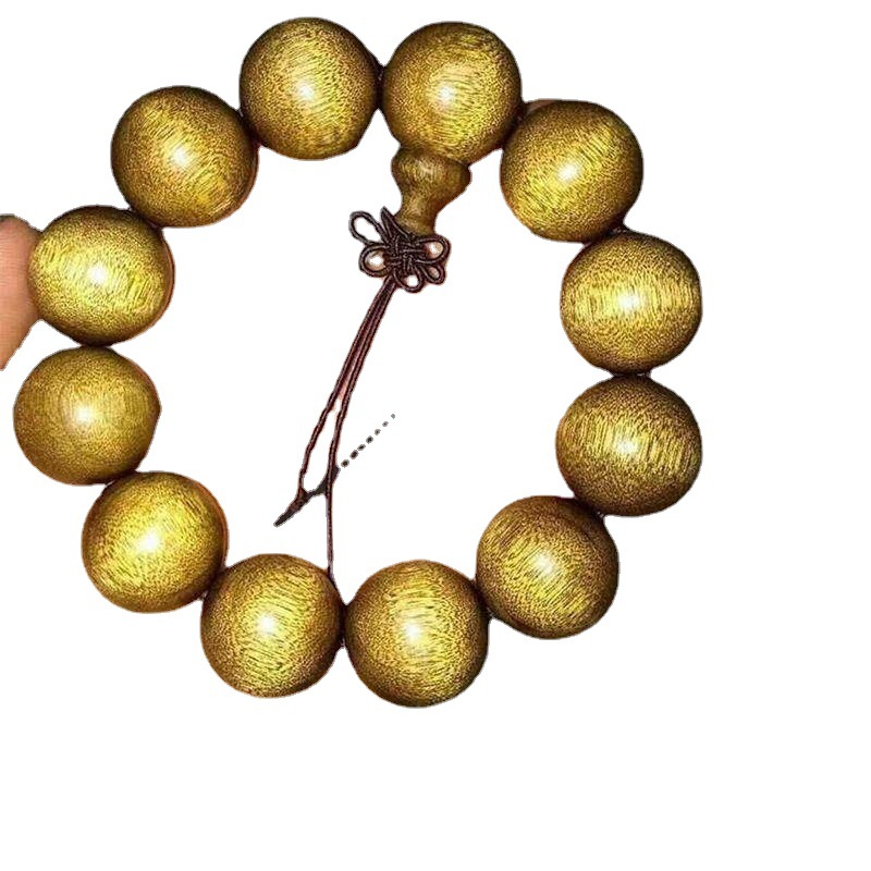 Wooden rosary with round beads
