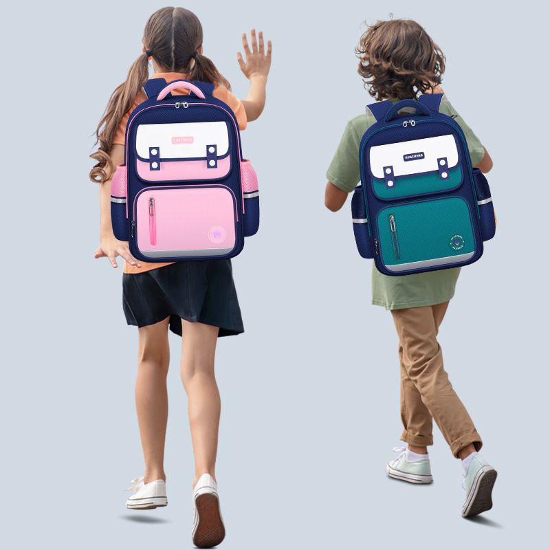 Mochilas escolares para estudiantes de Shaodong, estudiantes de escuela primaria, grados 3-6, reducción de la carga, niñas, anti-salpicaduras de agua, estilo coreano, mochila simple para niños pequeños